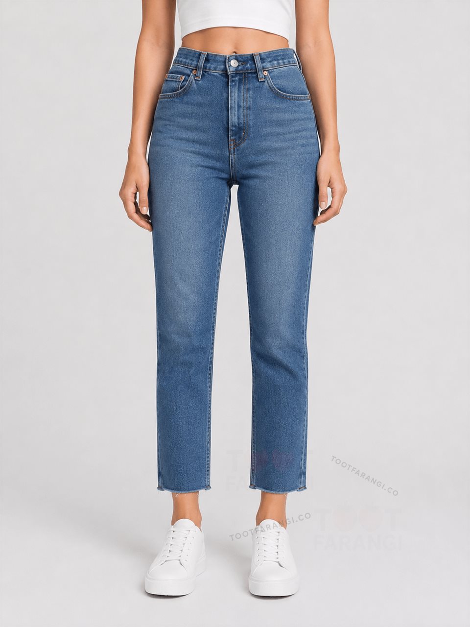 شلوار جین پایین کات زنانه برند H&M