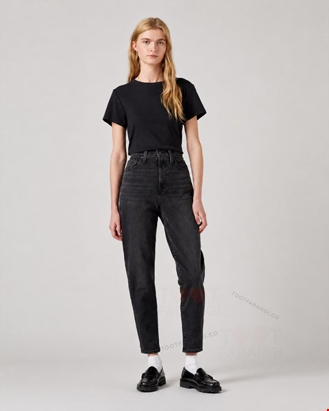 شلوار جین مام فیت ذغالی زنانه برند Levi’s
