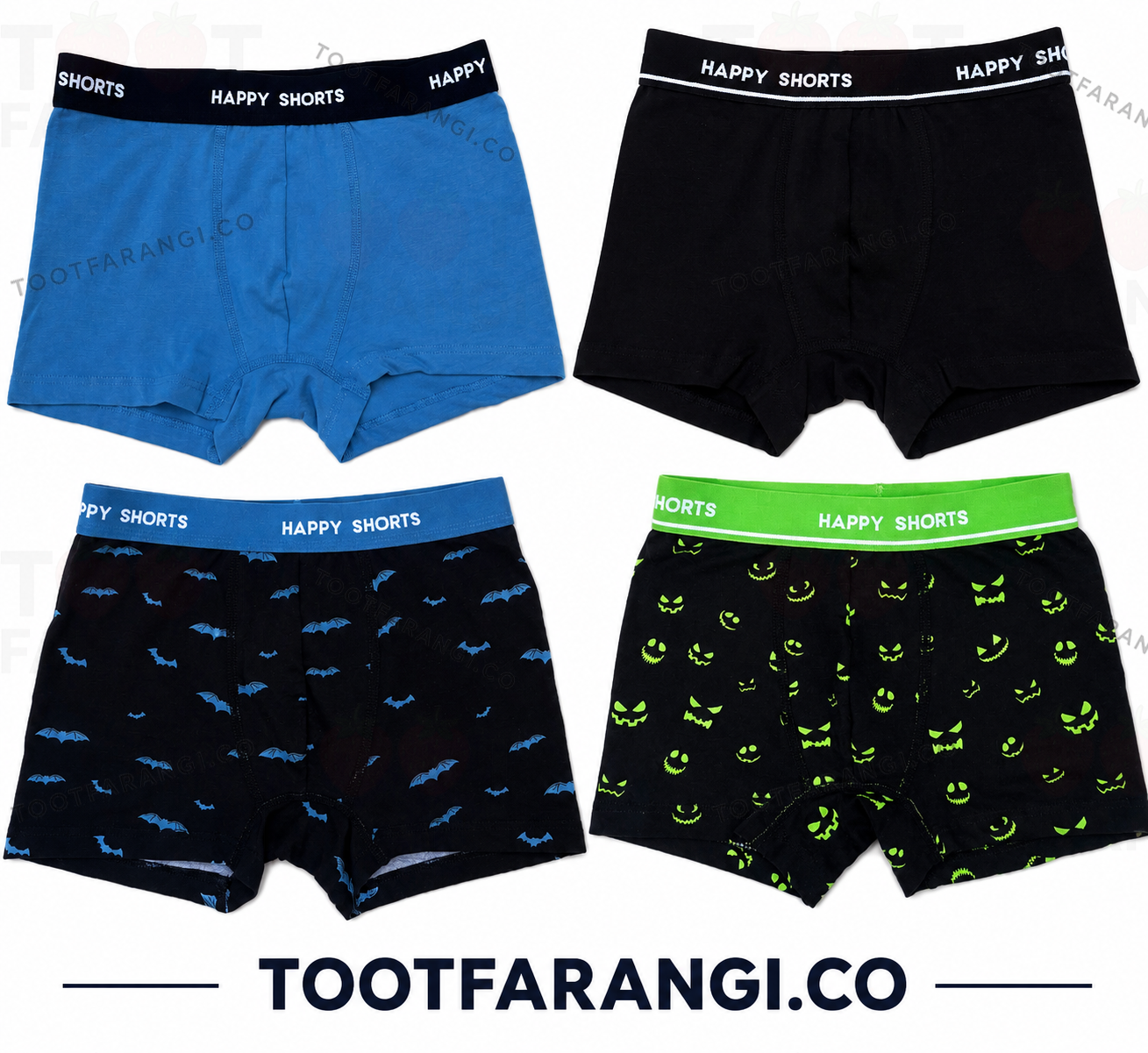 شورت باکسر پسرانه پک دو عددی برند HAPPY SHORTS