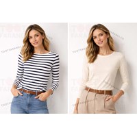 تیشرت زنانه یقه گرد 