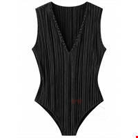 بادی پلیسه زنانه مشکی برند BOOHOO
