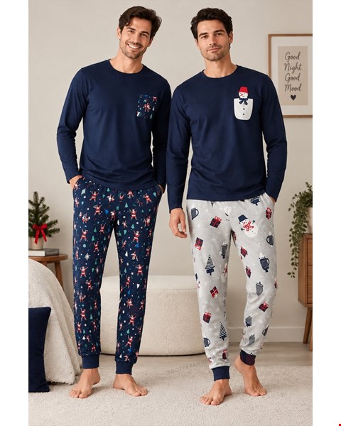 ست لباس خواب مردانه نخی UP2 Fashion Men