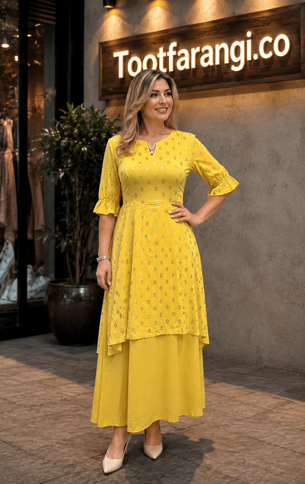 پیراهن جلو مروارید زنانه