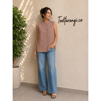 تاپ زنانه طرح مربع برند BANANA REPUBLIC