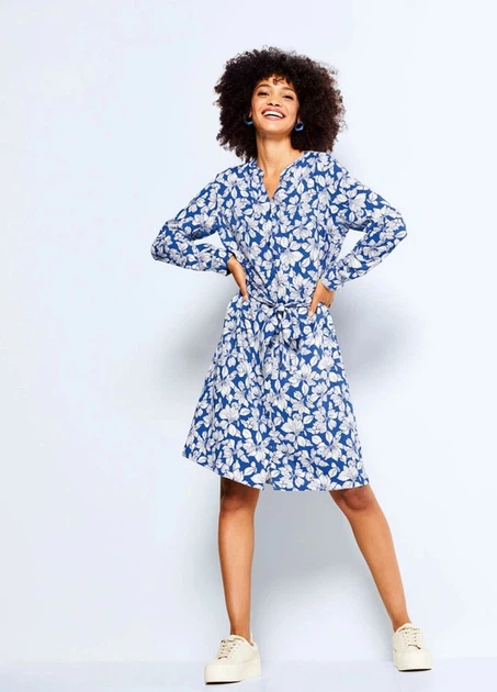 پیراهن جلو دکمه گلدار