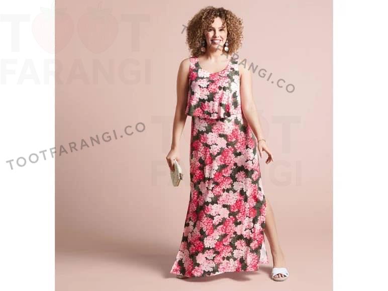 پیراهن گلدار سایز بزرگ