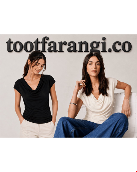 بلوز زنانه یقه ریزشی برند Esmara آلمان