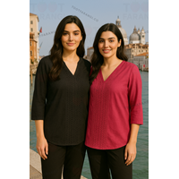 تونیک یقه هفت خامه دوزی