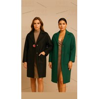 پالتو بلند مشکی سبز