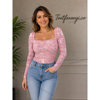 بادی طرح نخل یقه دلبری برند Prettylittlething