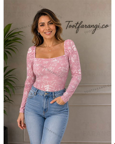بادی طرح نخل یقه دلبری برند Prettylittlething
