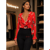 بادی چین دار گلدار برند ZARA