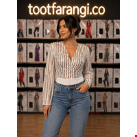 بادی طرح دار زنانه برند BOOHOO