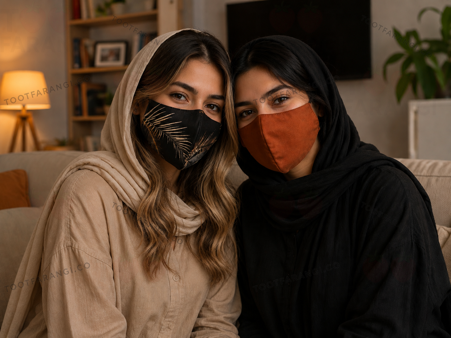 ماسک پارچه ای طرح برگ پک دو عددی برند آی ام 