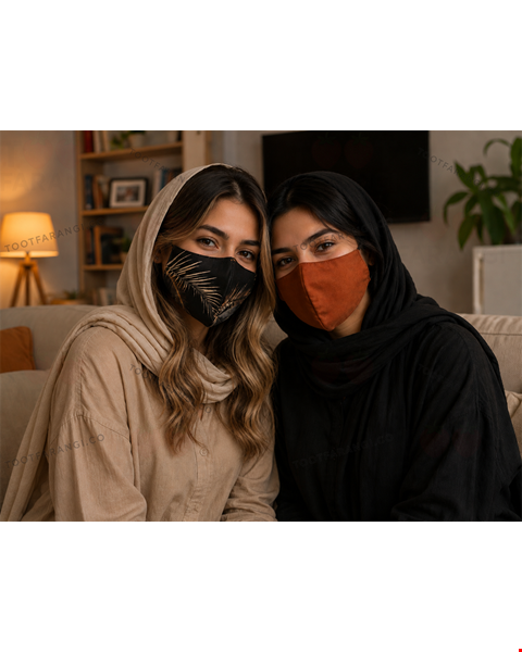 ماسک پارچه ای طرح برگ پک دو عددی برند آی ام 