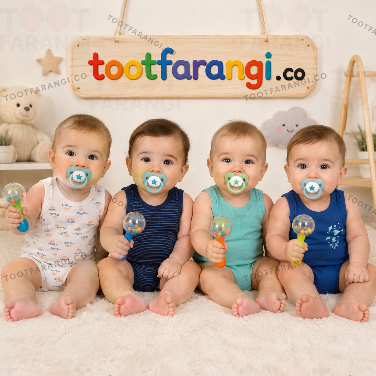 سرهمی رکابی نوزادی پک دو عددی