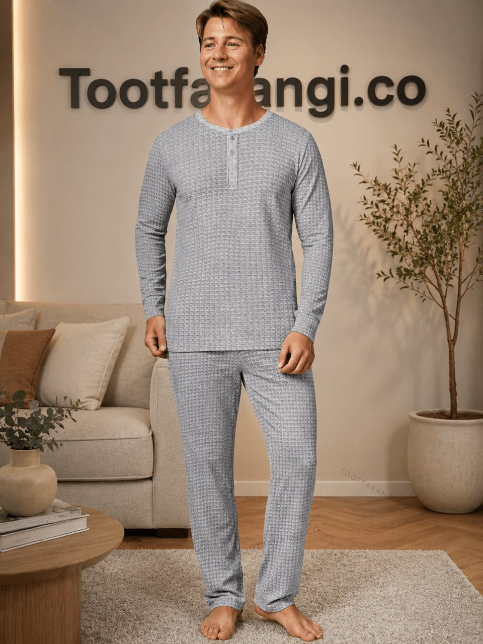 ست بلوز شلوار سایز بزرگ مردانه مدل Regular Fit