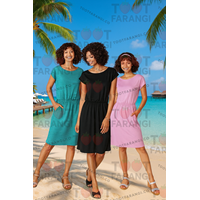 پیراهن آستین کوتاه کمرکش