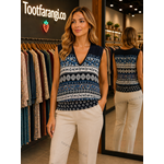 تاپ سرشونه دانتل طرح سنتی برند SOLIAIRE