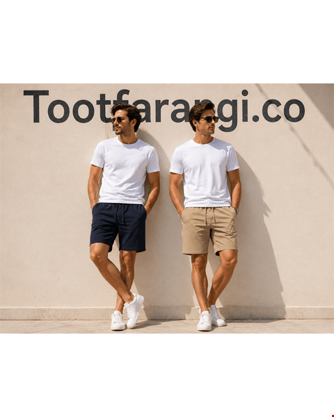 شلوارک مردانه با کمرکشی برند لیورجی 