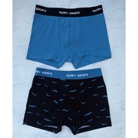 شورت باکسر پسرانه پک دو عددی برند HAPPY SHORTS
