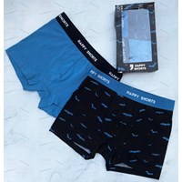 شورت باکسر پسرانه پک دو عددی برند HAPPY SHORTS