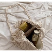 کیف قلاب بافی سفید