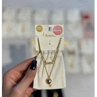 گردنبند برند I am با آبکاری طلا 
