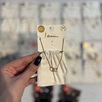گردنبند برند I am با آبکاری طلا 