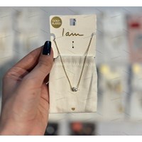گردنبند برند I am با آبکاری طلا 