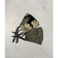 ماسک پارچه ای طرح گل پک دو عددی برند آی ام
