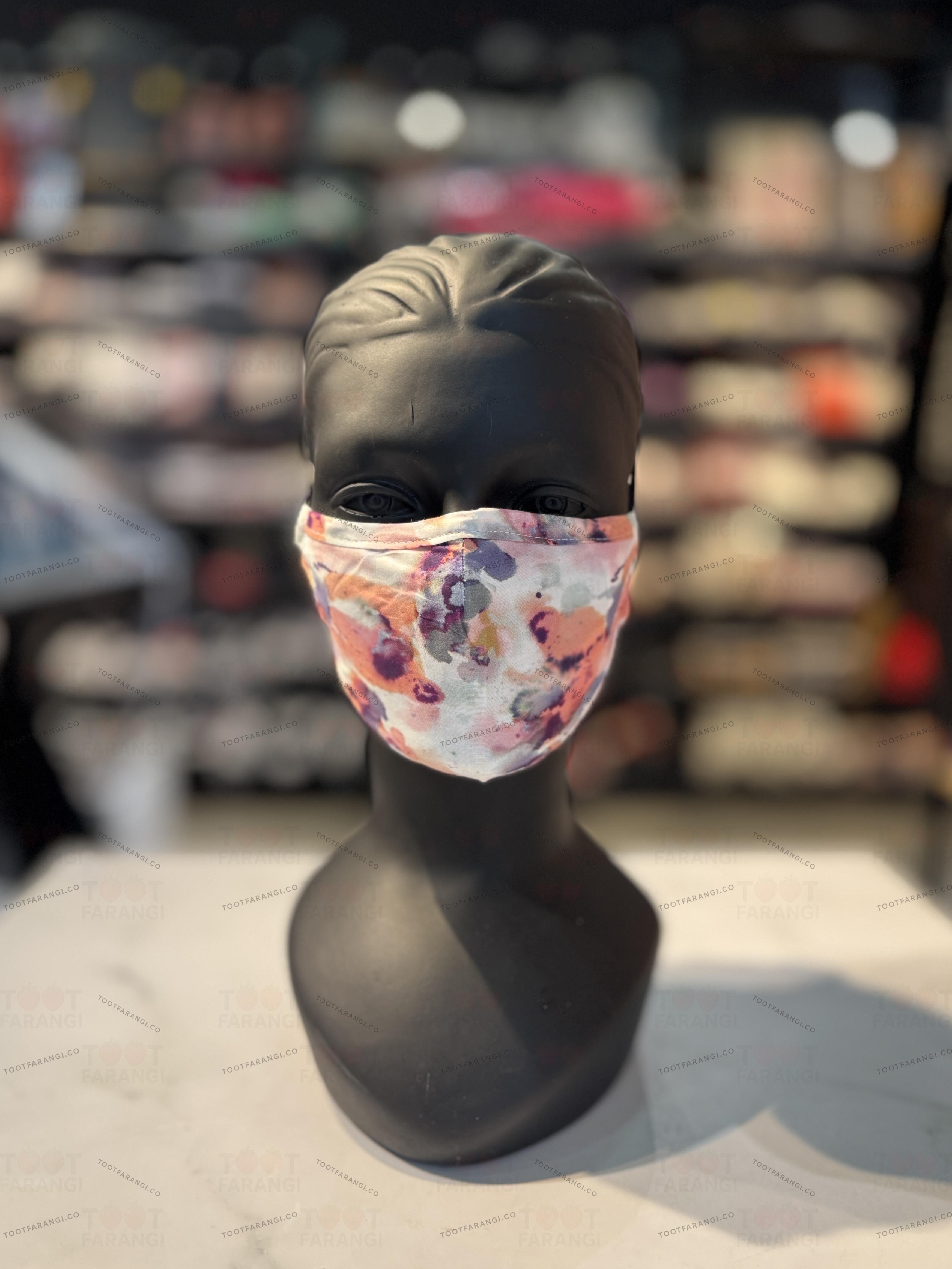 ماسک پارچه ای طرح آبرنگی برند آی ام