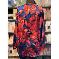 شومیز ساتن جلو دکمه LADIES-LS