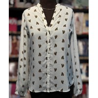 شومیز یقه هفت با طرح اسب برند ZARA 