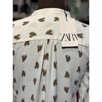 شومیز یقه هفت با طرح اسب برند ZARA 