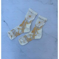 جوراب شیشه ای طرح گل یاس 