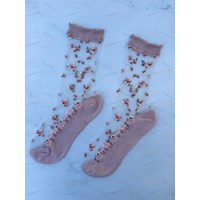 جوراب شیشه ای طرح شکوفه گیلاس