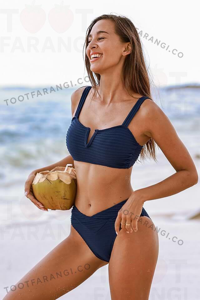 مایو دو تکه طرح کبریتی برند CUPSHE