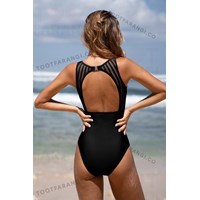 مایو یکسره پشت باز زنانه برند CUPSHE