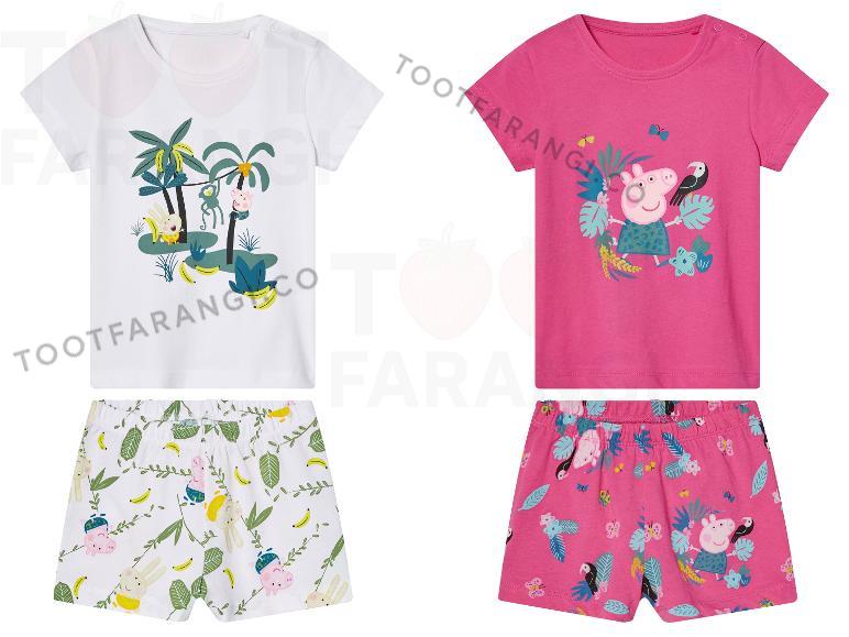 ست تیشرت شلوارک دخترانه طرح Peppa Pig