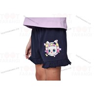 ست بلوز شلوارک دالبوری دخترانه طرح گربه