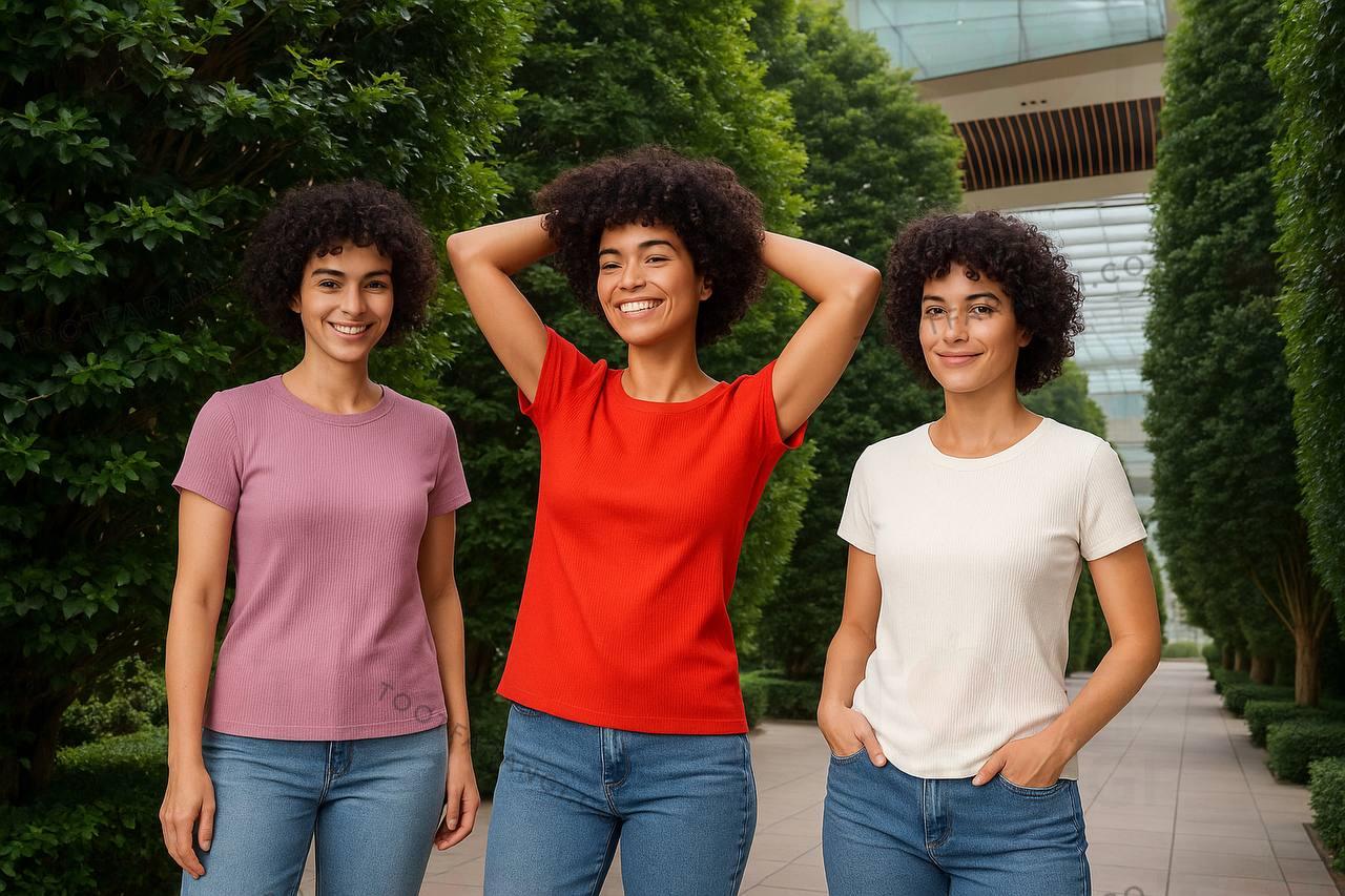 تیشرت یقه گرد کبریتی