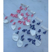 جوراب شیشه ای طرح پروانه
