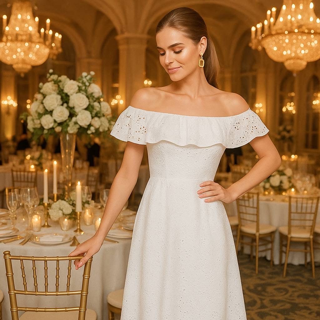 پیراهن خامه دوزی یقه قایقی