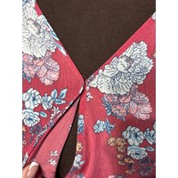 شومیز گلدار پایین کش برند Pink Rose