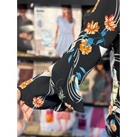 شومیز گلدار آستین کلوش
