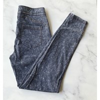 لگ جین بدون دکمه و زیپ (آبی تیره-روشن)