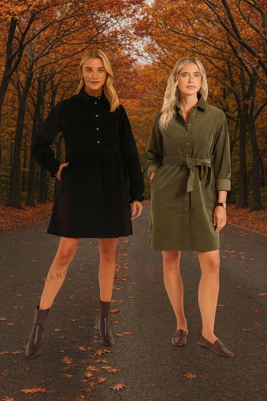 پیراهن مخمل کبریتی