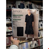 پیراهن میدی مشکی زنانه یقه هفت برند ESMARA