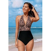 مایو یکسره دو رنگ زنانه برند CUPSHE